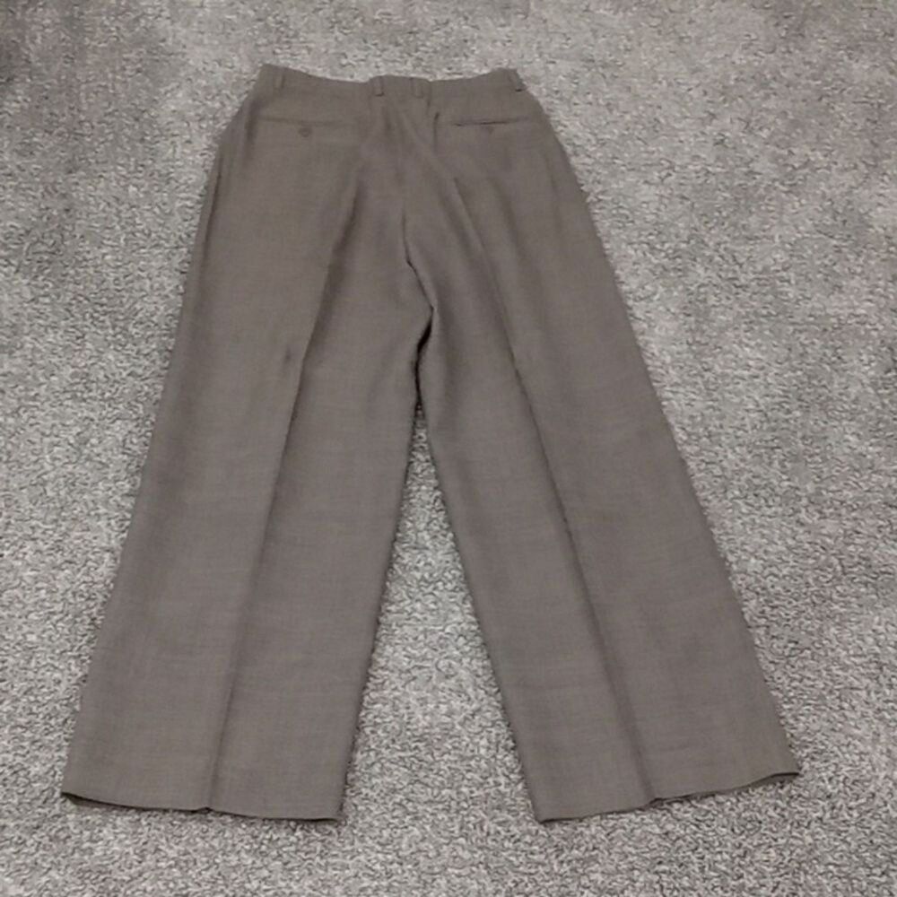 Georgio Armani 100% Wool Fully Lined Straight Leg Pants W Side Pockets Size 44 - Picture 2 of 3